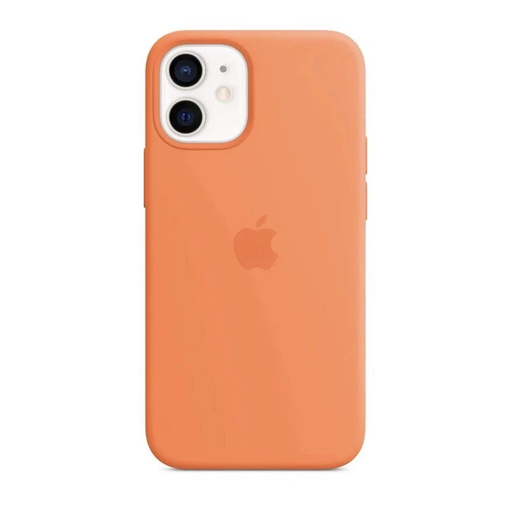 iphone 12 mini Apple silicone case with magsafe (Kumquat Color)